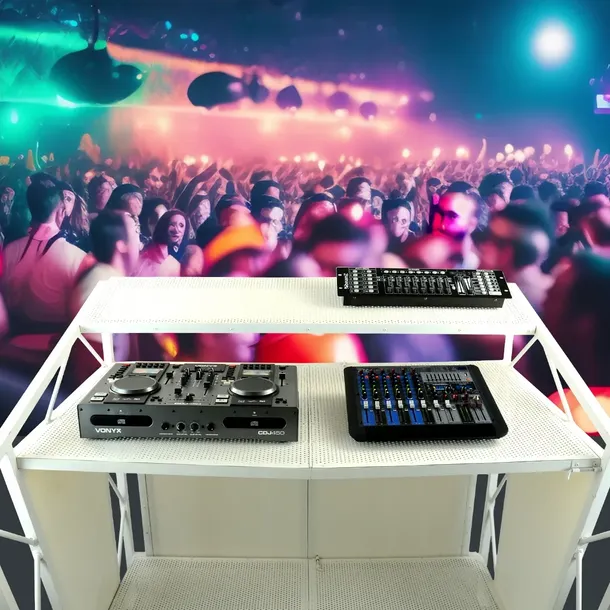 stol-stanowisko-dj-skladane-biale-torba