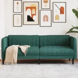 vidaxl-sofa-3-osobowa-ciemnozielona-tapicerowana-tkanina
