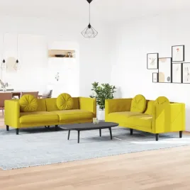 vidaxl-2-cz-komplet-wypoczynkowy-z-poduszkami-zolty-aksamit