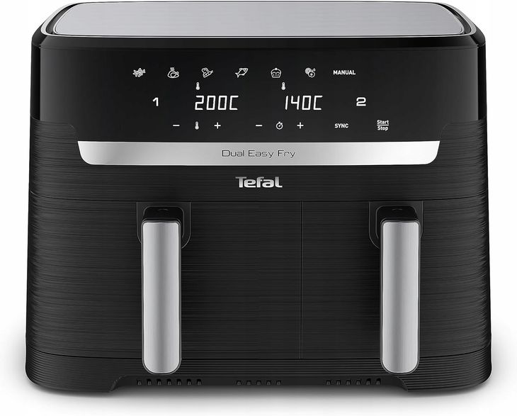 Frytkownica Beztłuszczowa TEFAL Dual Easy Fry EY901810 2700W Air Fryer 8.3L