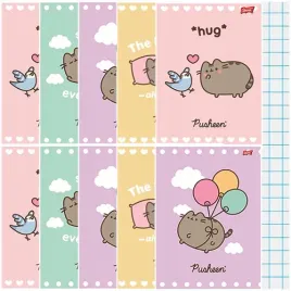 zeszyt-a5-kratka-32-kartki-laminowany-unipap-majewski-pusheen-kotek-10szt