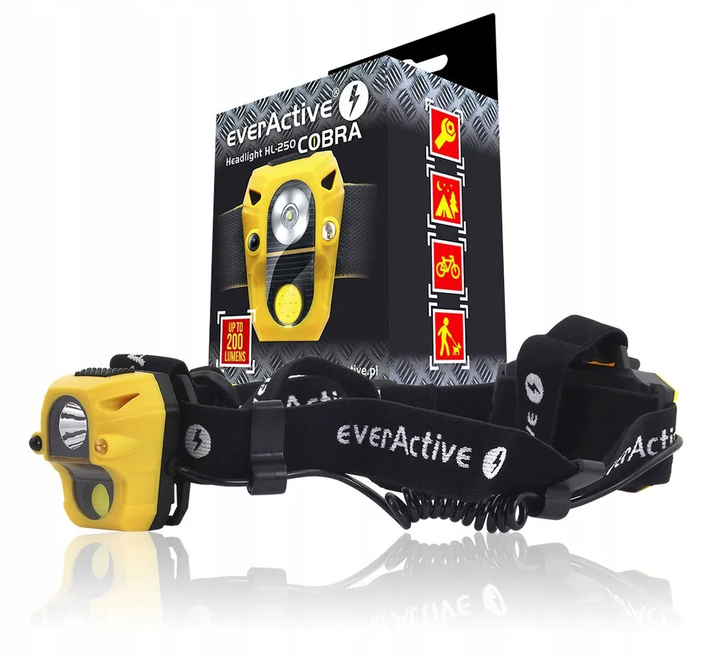 latarka-czolowa-led-everactive-hl-250-cobra-stan-nowy