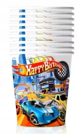 kubeczki-kubki-papierowe-jednorazowe-hot-wheels-auta-happy-birthday-10sztuk