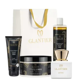 glantier-553-zestaw-perfumy-premium-peeling-olejek-balsam-torba