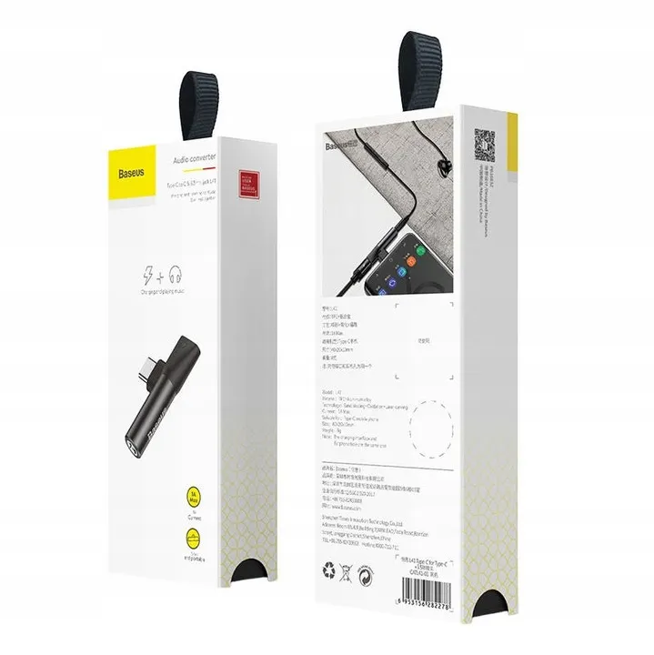 adapter-audio-baseus-usb-c-do-mini-jack-3-5mm-usb-c-czarny-stan-nowy
