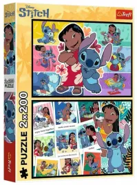 puzzle-2x200-wesole-zycie-stitcha-trefl