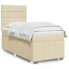 vidaxl-lozko-kontynentalne-z-materacem-kremowe-tkanina-90x200-cm
