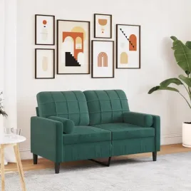 vidaxl-2-osobowa-sofa-z-poduszkami-ciemnozielona-120-cm-aksamit