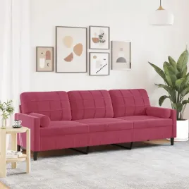 vidaxl-3-osobowa-sofa-z-poduszkami-winna-czerwien-210-cm-aksamit