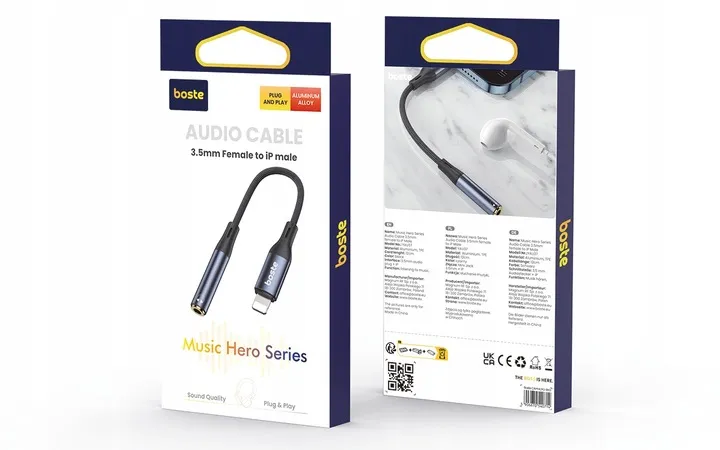 boste-adapter-przejsciowka-audio-lightning-do-iphone-mini-jack-aux-12cm-stan-opakowania-oryginalne