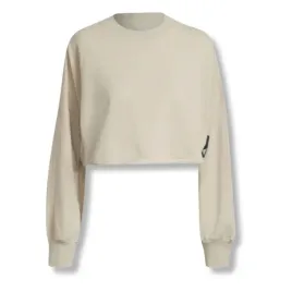 bluza-damska-adidas-crew-bezowa-bawelniana-krotka