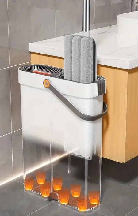 MOPです ZESTAW MOP PŁASKI JOYBOS 41CM WIADRO DWUKOMOROWE Z