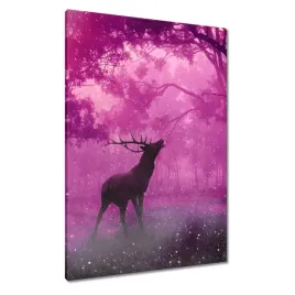 obrazy-70x100-jelen-w-magicznym-lesie