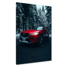 obrazy-80x120-czerwona-mazda-samochod