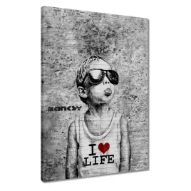 obrazy-50x70-i-love-life-banksy-spray