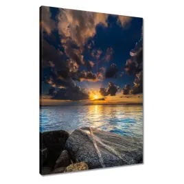 obrazy-50x70-skaly-morze-zachod-slonca