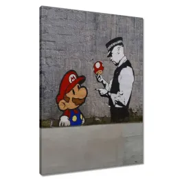 obrazy-50x70-banksy-grzybiarz-policja