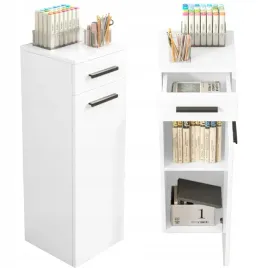 regal-biurowy-z-szuflada-polkami-slupek-szafka-stojaca-bialy-loft-85-cm