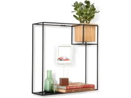 umbra-polka-cubist-large-czarna-metal-drewno