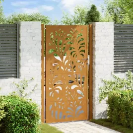 vidaxl-brama-ogrodowa-105x180-cm-stal-nierdzewna-wzor-fali
