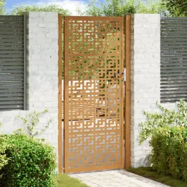 vidaxl-brama-ogrodowa-105x205-cm-stal-nierdzewna-krzyz-wzor