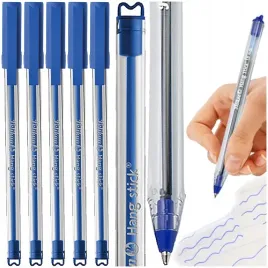 dlugopis-niebieski-pelikan-hang-stick-1-0mm-biurowy-z-zatyczka-5-szt
