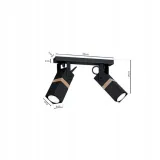 vidar-spot-2xgu10-czarny-mlp5401-stan-nowy