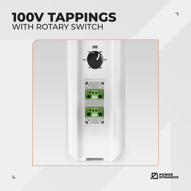 glosnik-kolumnowy-100v-power-dynamics-bialy-stan-nowy-typ-zestaw-glosnikow-sufitowych