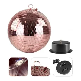zestaw-kula-lustrzana-30cm-rozowa-naped-sieciowy