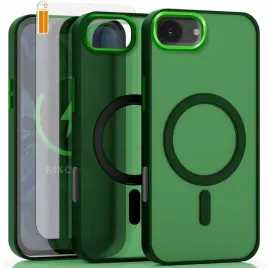 etui-do-magsafe-do-apple-iphone-16e-zielone-pancerne-matowe-szklo-9h