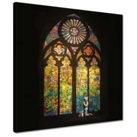obrazy-40x40-banksy-witraz-kosciol