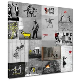 obrazy-40x40-miks-grafik-banksy-kolaz