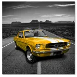 obrazy-40x40-oldtimer-zolty-ford-mustang-stan-nowy
