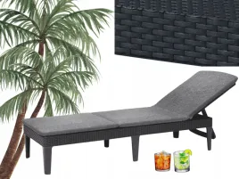 lezak-ogrodowy-plazowy-basenowy-jaipur-grafit-szara-poduszka