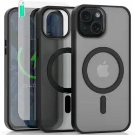 etui-do-iphone-13-14-do-magsafe-czarne-matowe-wzmacniane-szklo-9h