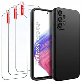 zestaw-etui-do-samsung-a53-5g-or-matowe-czarne-silikon-slim-3-sztuki-szklo