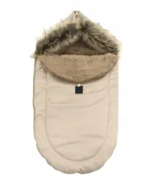 cieply-spiworek-do-wozka-gondoli-z-futerkiem-kunert-cosy-bezowy