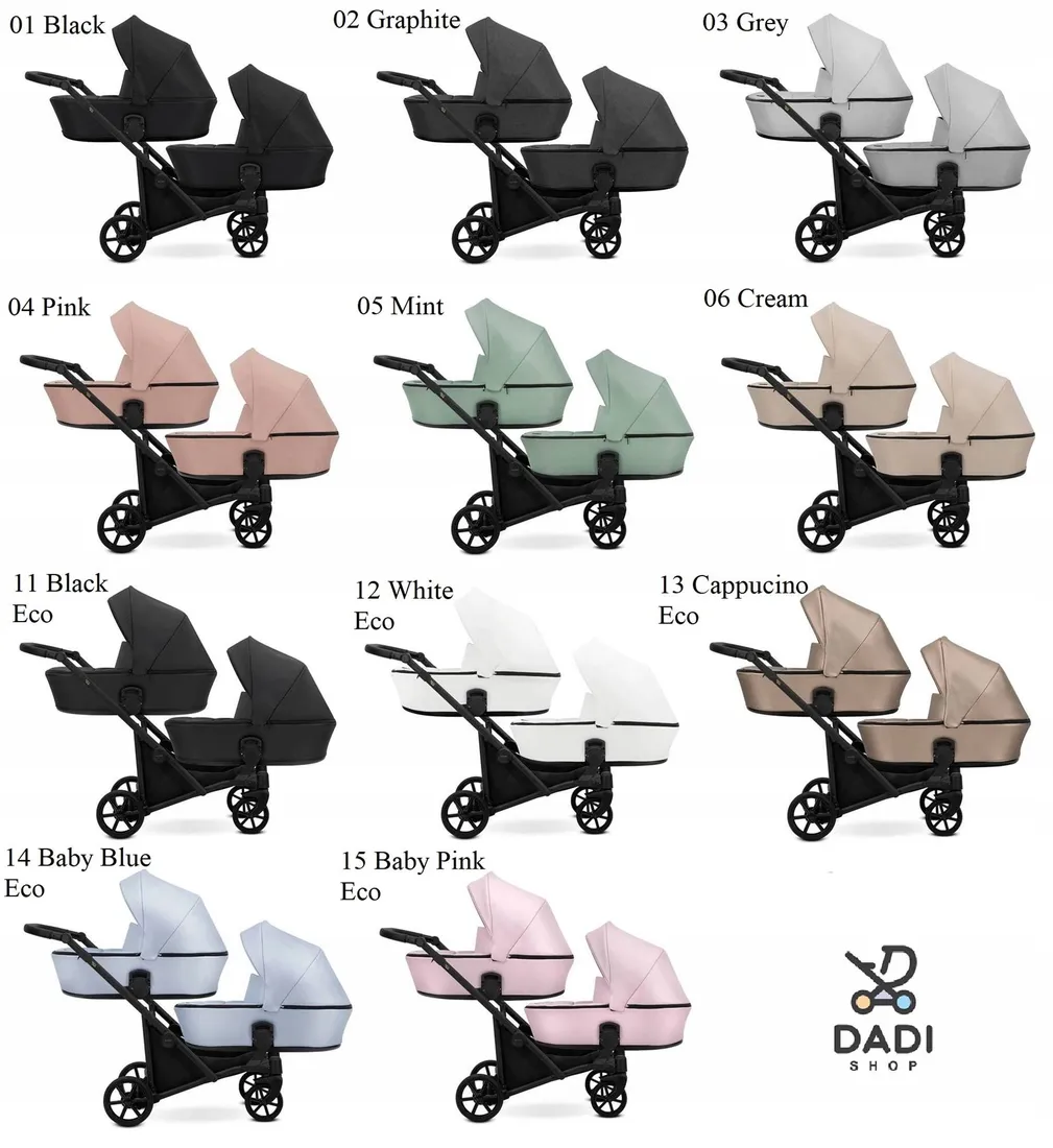 kunert-brav-duo-wozek-blizniaczy-4w1-05-mint-or-bazy-isofix-foteliki-cosmo