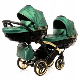 junama-diamond-fluo-duo-slim-wozek-blizniaczy-4w1-02-zielony