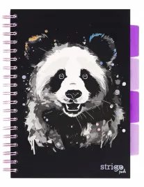 kolonotatnik-strigo-pads-animals-panda-b5-kratka-czarny-100-kartek