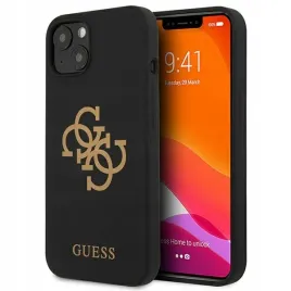 guess-etui-hard-case-do-iphone-13-mini-54-silicone-4g-logo-czarne