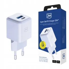 3mk-szybka-ladowarka-sieciowa-kostka-gan-20w-do-telefonu-1x-usb-c-1x-usb-eu
