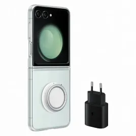 samsung-etui-starter-pack-do-z-flip5-f731-z-ladowarka-ta800-przejrzysty