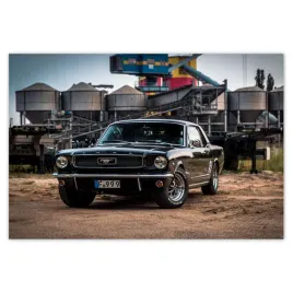plakaty-200x135-czarny-ford-mustang-auto