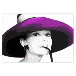 plakaty-185x125-hepburn-w-kapeluszu