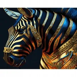 malowanie-po-numerach-zlota-farba-zlota-zebra