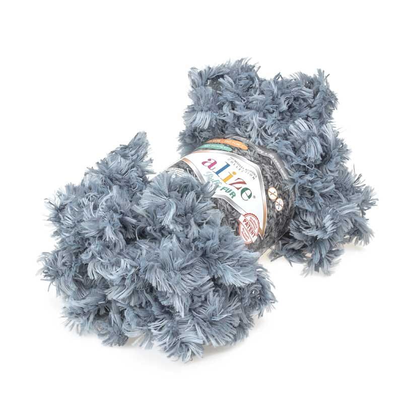 Promocja ﻿Włóczka Puffy Fur 6107 Niebieski wyprzedaż przecena