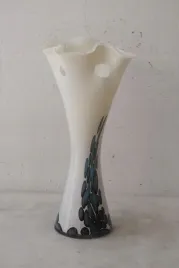 szklo-murano-style-bialo-niebieski-szklany-wazon