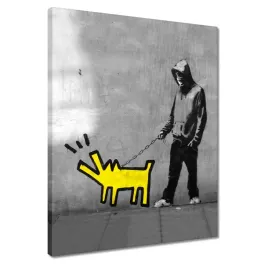 obrazy-40x50-zolty-piesek-banksy-lol