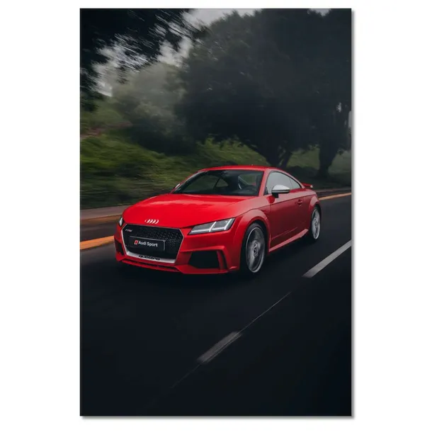 obrazy-60x90-czerwone-audi-samochod-stan-nowy